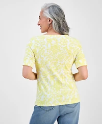 Style & Co Plus Printed Crewneck Top