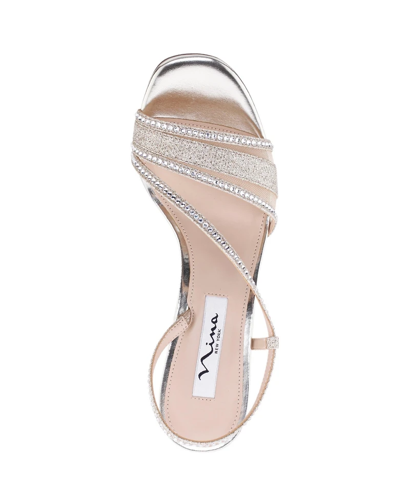 Nina Women's Abbi Asymmetrical Evening Sandals