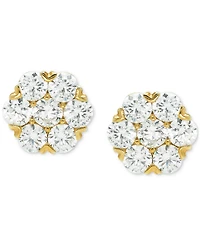 Diamond Cluster Stud Earrings (2 ct. t.w.) in 14k Yellow Gold