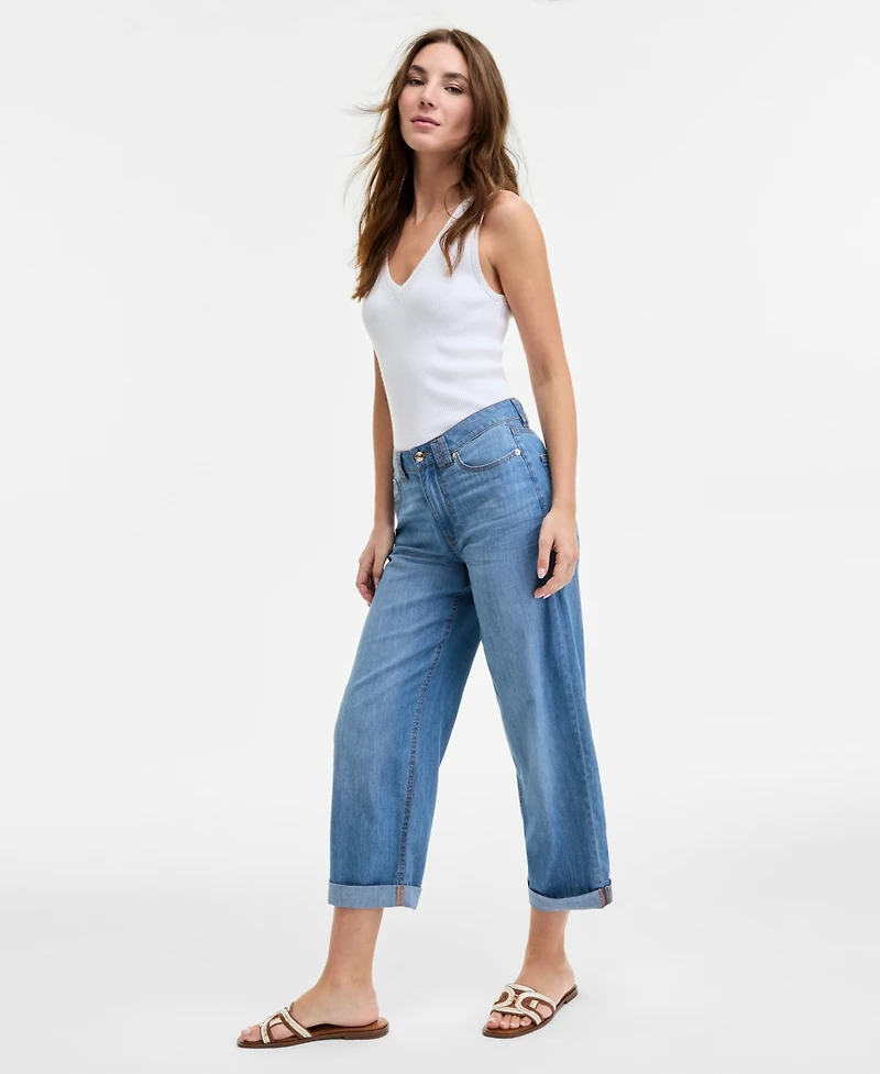 Tommy Hilfiger Women's Relaxed-Fit Utility Chambray Jeans