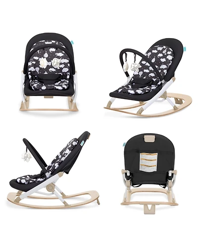 Evolur Koko Portable Infant Bouncer Light Gray