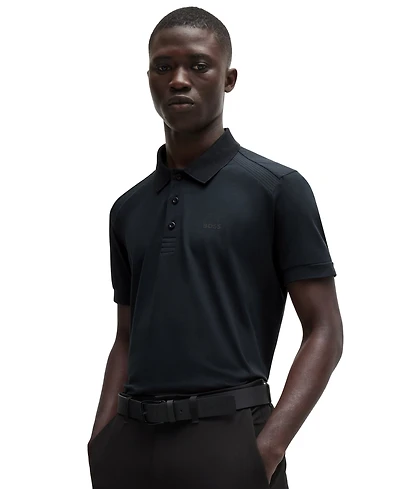 Boss by Hugo Boss Men's Striped Tape Insert Polo Shirt