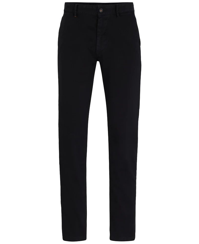 Boss by Hugo Men's Stretch-Cotton Satin Slim-Fit Chinos