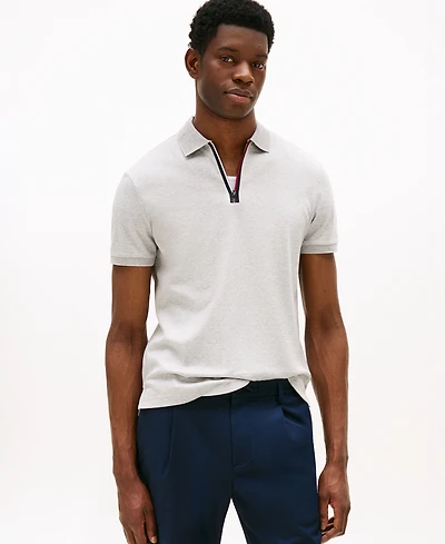 Tommy Hilfiger Men's Regular-Fit Interlock Zip Polo Shirt