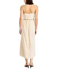 Line & Dot Women's Aurelia Embroidered Cotton Sleeveless Maxi Dress