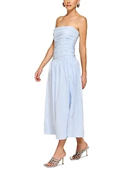 Line & Dot Women's Darra Striped Strapless Midi Dress