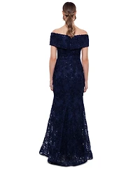 Xscape Off-The-Shoulder Lace Gown