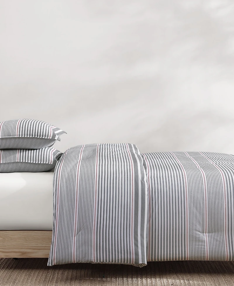 Tommy Hilfiger Danbury Stripe Cotton 3-Pc. Duvet Cover Set