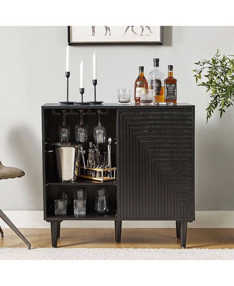Alfred 34" Tall -Door Accent Cabinet with Adjustable Shelves