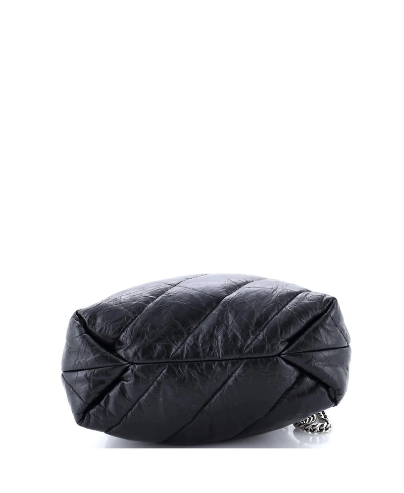 Pre-Owned Balenciaga Xs Crush Chain Tote Quilted Crushed Calfskin