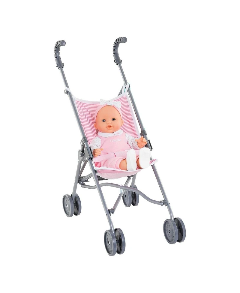 Corolle Umbrella Doll Stroller - Pink Stripe