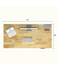 Flexispot E7-commercial W Electric Adjustable Standing Desk, Rubber Wood Top