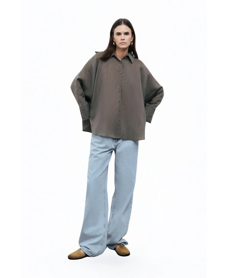 Nocturne Women's Embroidered Flowy Shirt