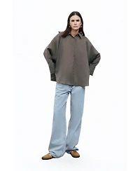 Nocturne Women's Embroidered Flowy Shirt