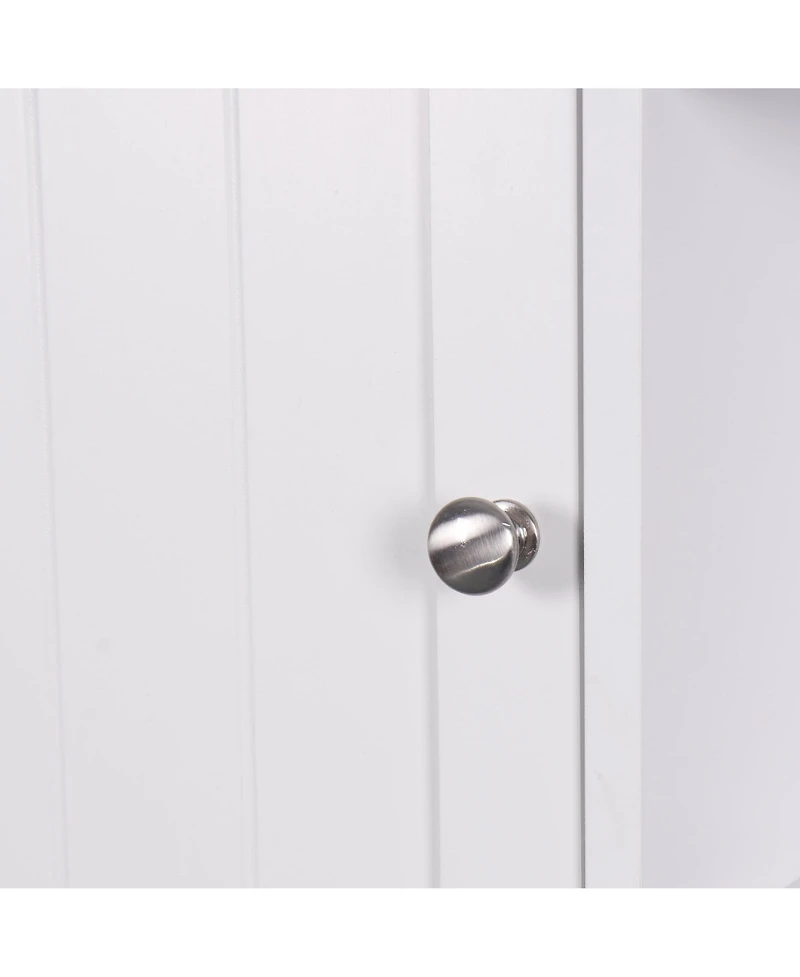 Wall Mount Medicine Cabinet with a Door, Wooden Bathroom Storage Cabinet with Adjustable Shelf