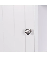 Wall Mount Medicine Cabinet with a Door, Wooden Bathroom Storage Cabinet with Adjustable Shelf