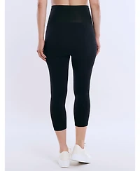 Motherhood Maternity Maternity Essential Stretch Secret Fit Over the Belly Crop Leggings - 2 Pack - Motherhood