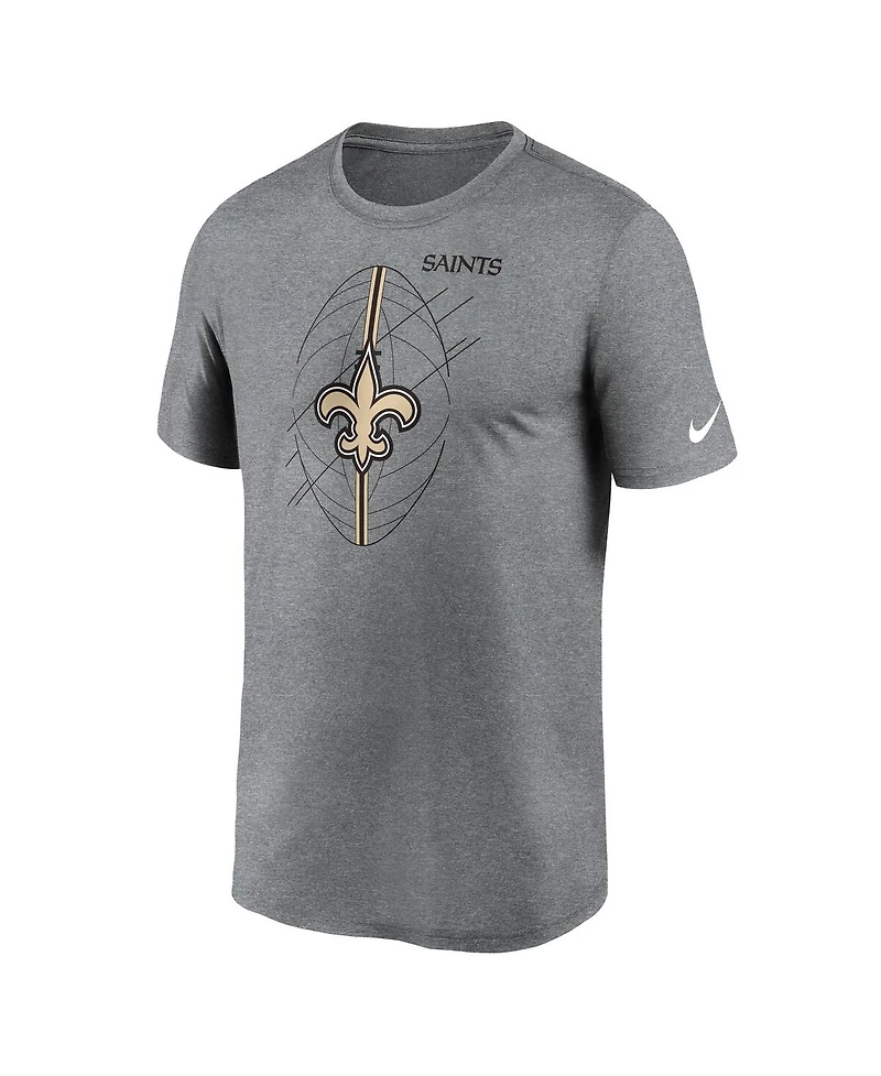 Nike Men's Heather Charcoal New Orleans Saints Legend Icon Performance T-Shirt