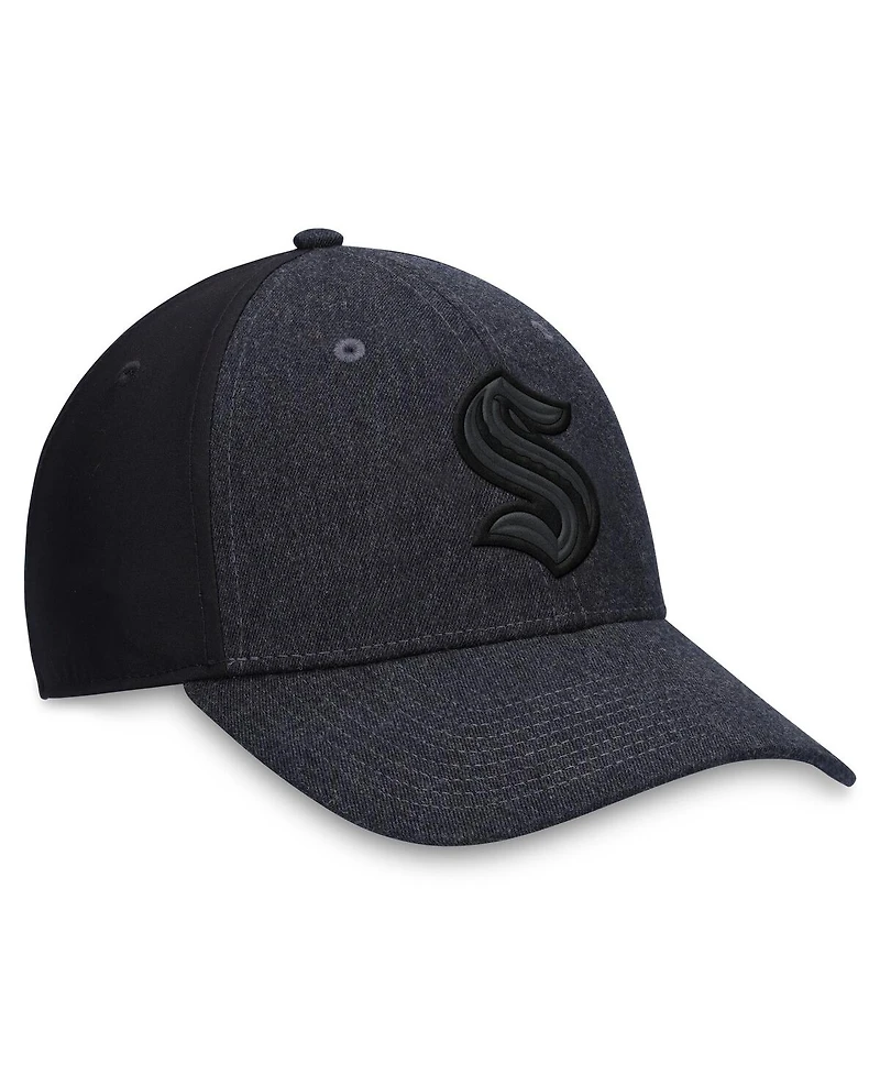 Fanatics Men's Black Seattle Kraken Tonal Flex Hat