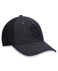 Fanatics Men's Black Seattle Kraken Tonal Flex Hat