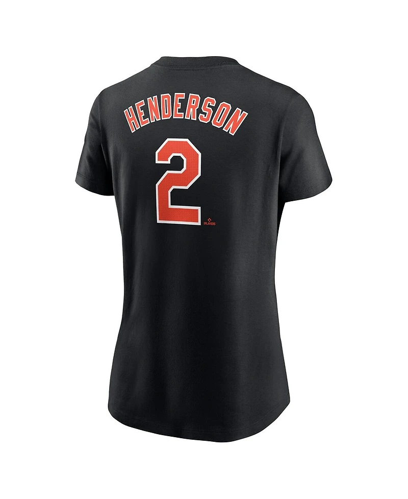 Nike Women's Gunnar Henderson Black Baltimore Orioles Fuse Name Number T-Shirt