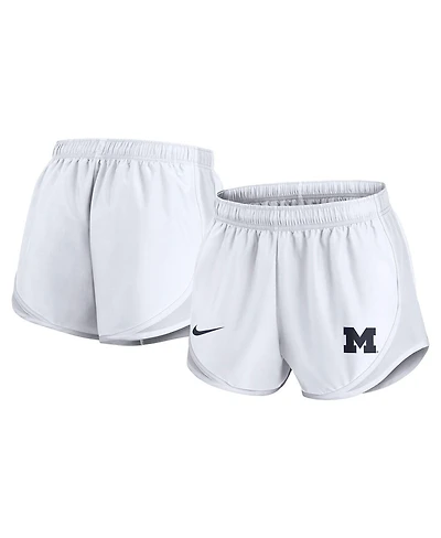 Nike Women's White Michigan Wolverines Performance Tempo Shorts