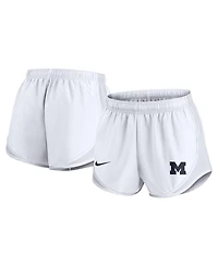 Nike Women's White Michigan Wolverines Performance Tempo Shorts