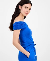 I.n.c. International Concepts Petite Off-The-Shoulder Top, Exclusively at Macy's