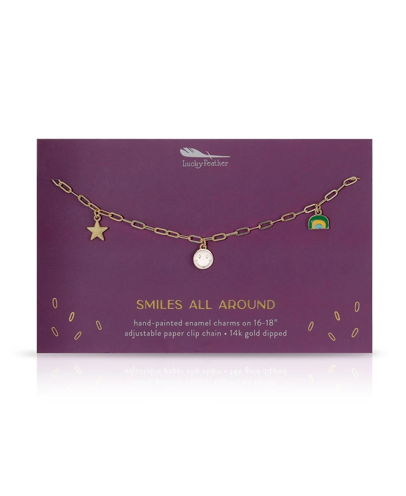 Lucky Feather Enamel Treasure Necklace