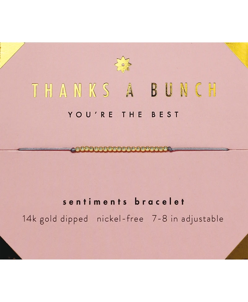 Lucky Feather Sentiments Bracelet - Gold