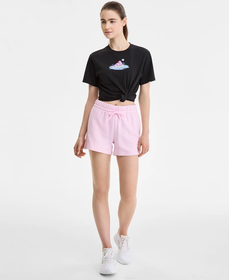 adidas Women's Essentials Small Logo Fleece Shorts