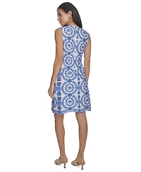 Jessica Howard Petite Embroidered Sleeveless Dress