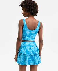 Id Ideology Women's Abstract Print Studio V-Neck Cropped Tank Top, Exclusively at Macy's