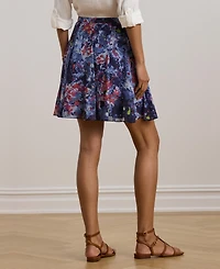 Lauren Ralph Lauren Women's Print Crinkle Georgette Miniskirt