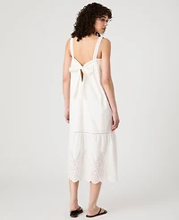 French Connection Women's Cotton Eyelet-Hem Midi Dress