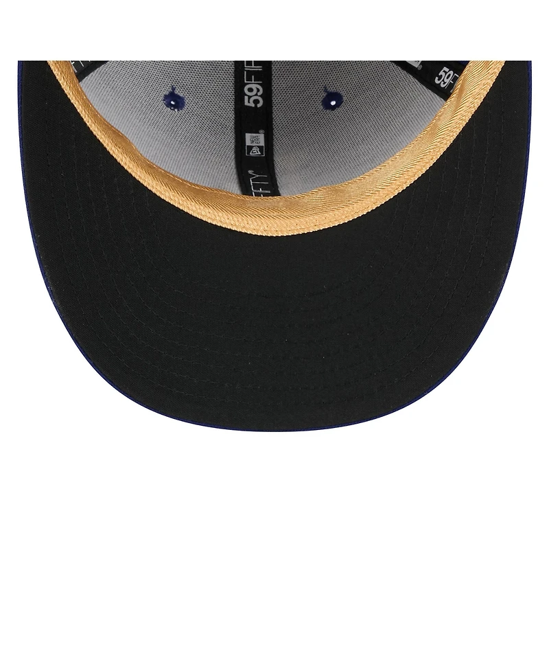 New Era Men's Royal Los Angeles Dodgers 2025 Gold Collection Low Profile 59FIFTY Fitted Hat