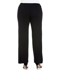 24seven Comfort Apparel Plus Comfortable Stretch Draw String Pants