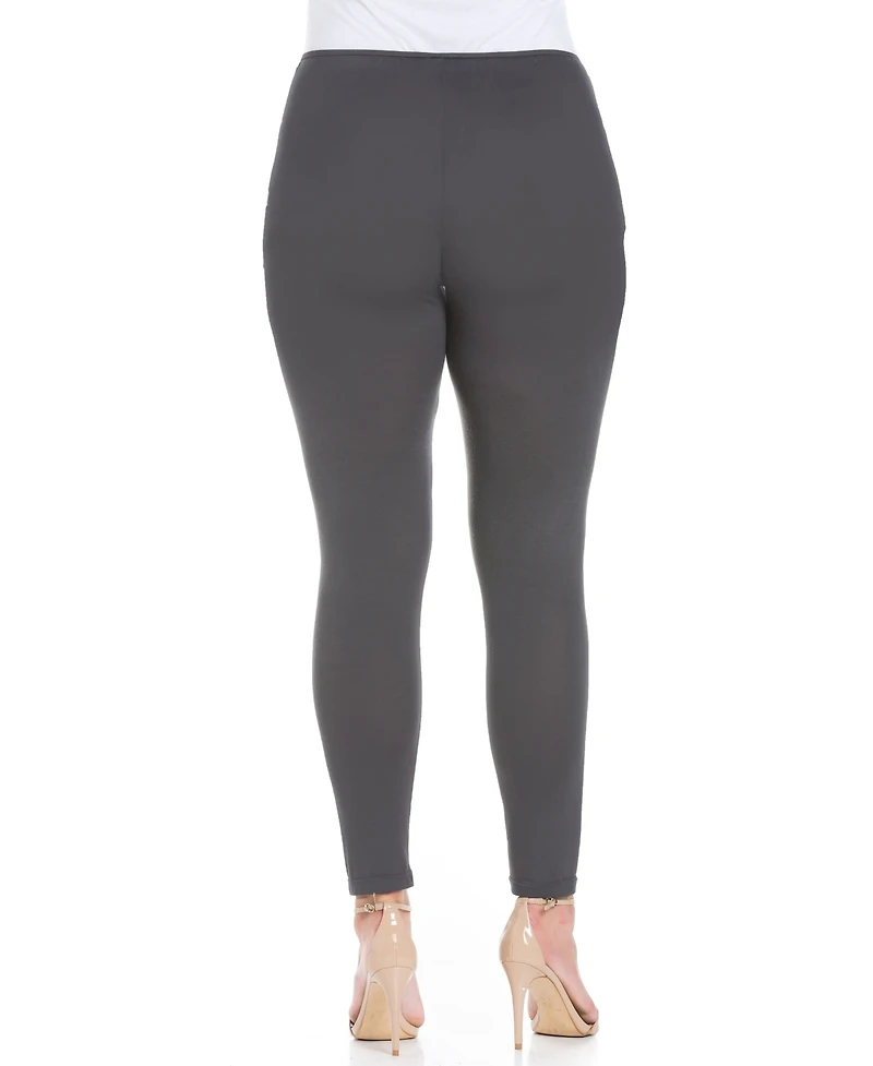24seven Comfort Apparel Plus Comfortable Ankle Length Leggings