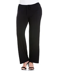 24seven Comfort Apparel Plus Comfortable Stretch Draw String Pants