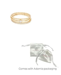 Adornia Gold Three Band Ring Set