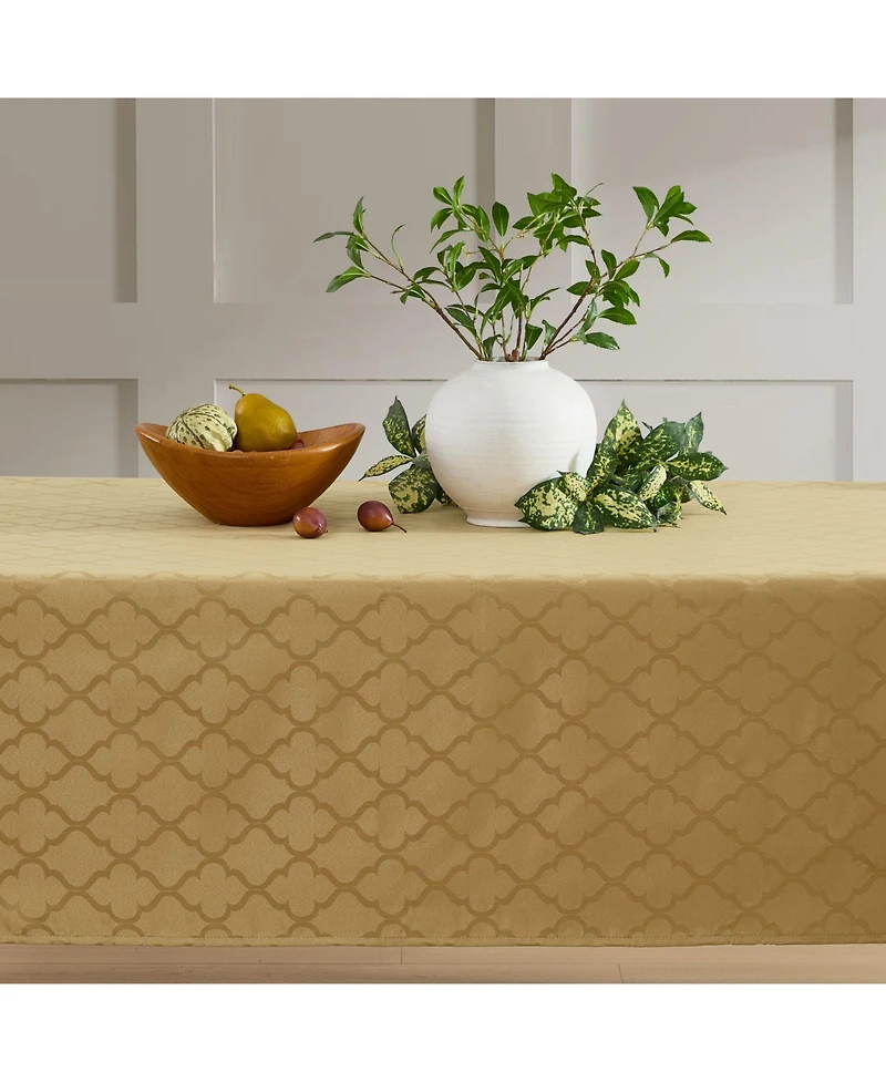 Hlc.me Modena Fabric Tablecloth, Jacquard Fabric Table Cloth for Rectangle Table, Advanced Water Resistance, Fade, Wrinkle
