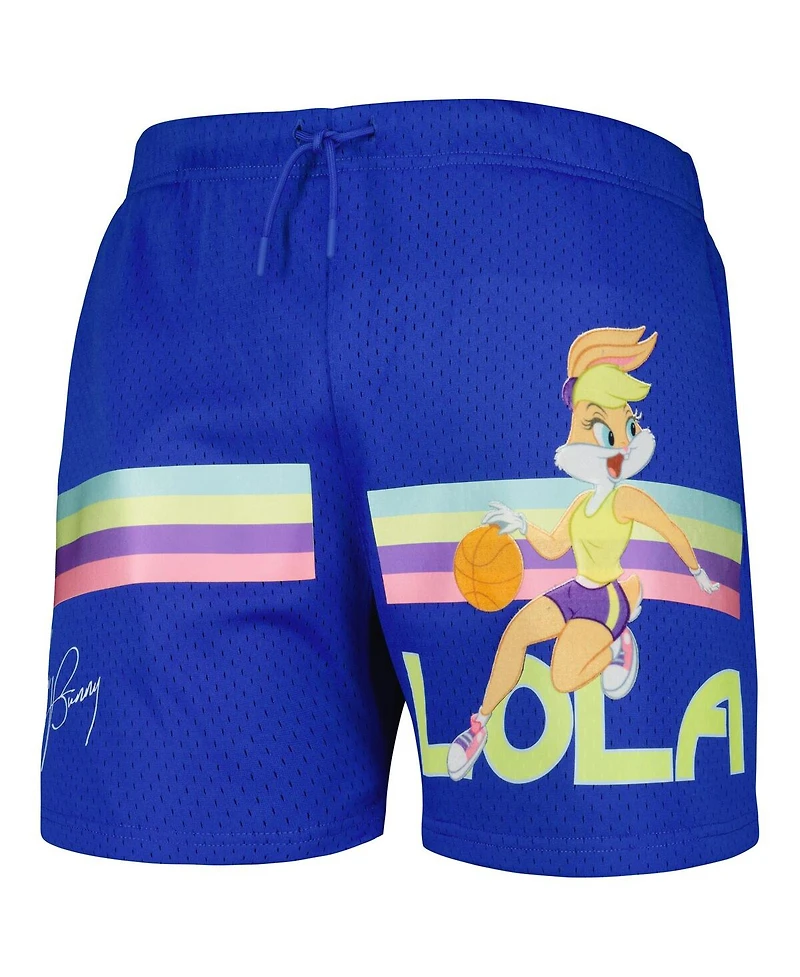 Freeze Max Men's Royal Looney Tunes Lola Bunny Striped Mesh Shorts