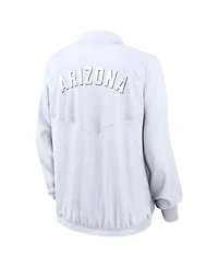 Nike Women's White Arizona Wildcats Raglan Full-Zip Bomber Jacket