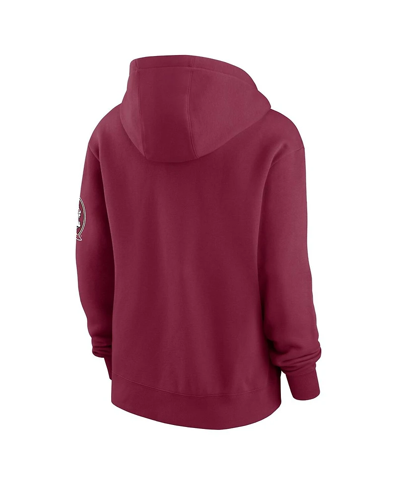 Nike Women's Garnet Florida State Seminoles Club Fleece Pullover Hoodie