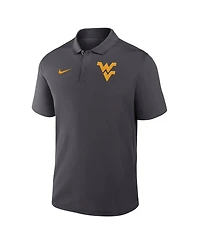 Nike Men's Anthracite West Virginia Mountaineers Primetime Victory Primary Logo Performance Polo Shirt
