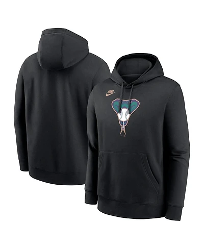 Nike Men's Black Arizona Diamondbacks Cooperstown Collection Logo Club Pullover Hoodie