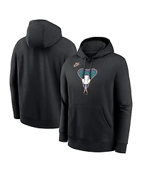 Nike Men's Black Arizona Diamondbacks Cooperstown Collection Logo Club Pullover Hoodie