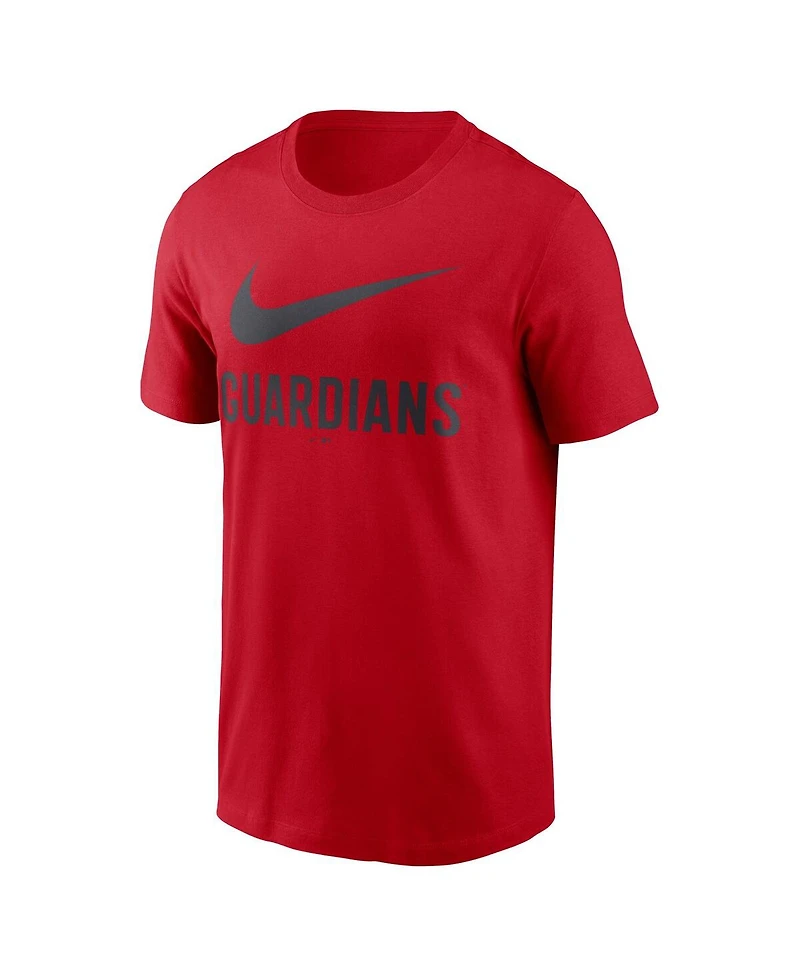 Nike Men's Red Cleveland Guardians Swoosh T-Shirt