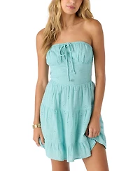O'Neill Juniors' Naya Cotton Eyelet Strapless Mini Dress
