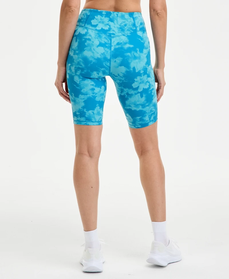 Id Ideology Women's Abstract-Print Studio Bike Shorts, Exclusively at Macy's